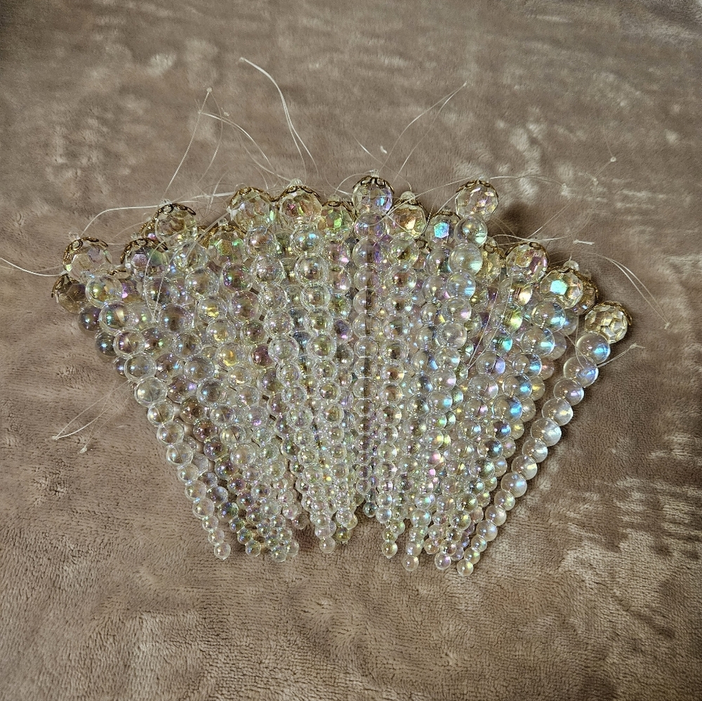Lot of 29 Vintage IRRIDESCENT RAINBOW Icicle Ornament